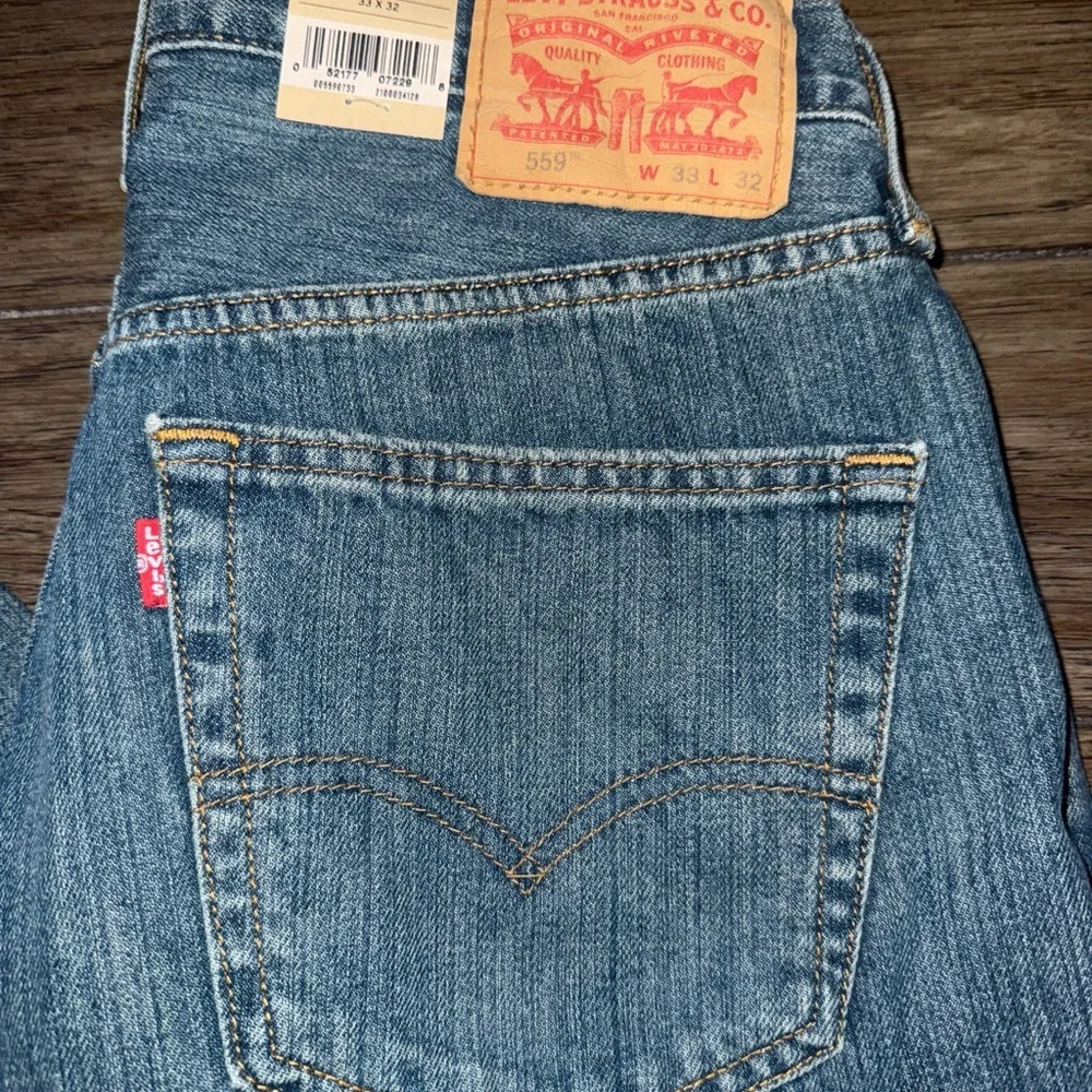 Levis 559 Jeans Relaxed Straight 100% Cotton Size 33x32 NEW Adult Denim - Picture 2 of 12